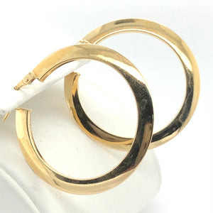14K Yellow Gold Hoop Earrings - Proceeds Donated to Local Food Bank   CE0227