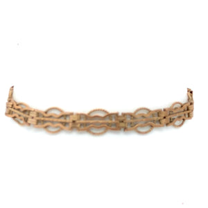 10K Rosey Yellow Gold Unusual Link Bracelet  CB0244