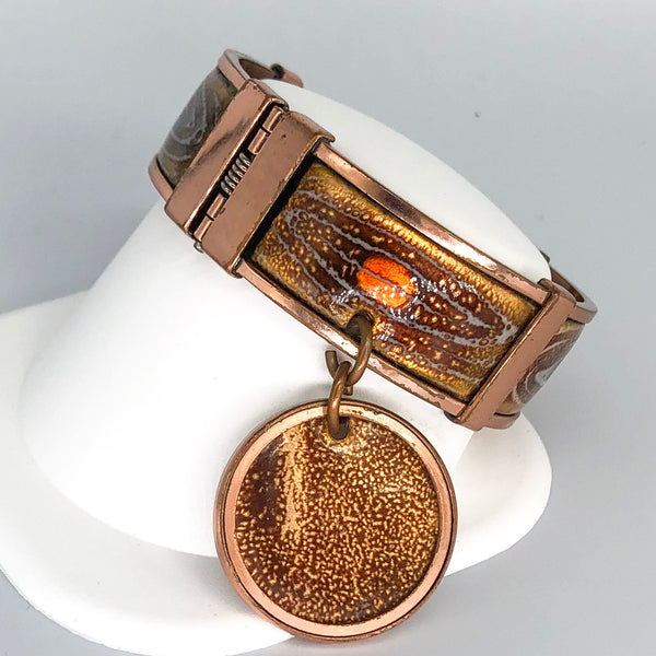Vintage Copper Enamel Bracelet CB0004
