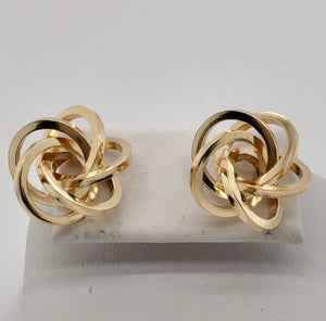 14K Yellow Gold Large Love Knot Earrings  CE0194