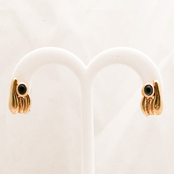 18K Yellow Gold & Sapphire Designer Manfredi Earrings   CE0101