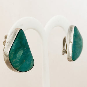 Sterling Silver Handmade Bezel Set Turquoise Earrings    JSI0134
