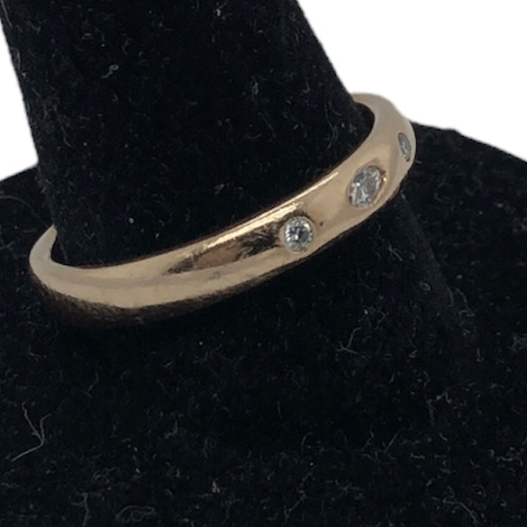 14K Yellow Gold Band with Diamonds  CR0271