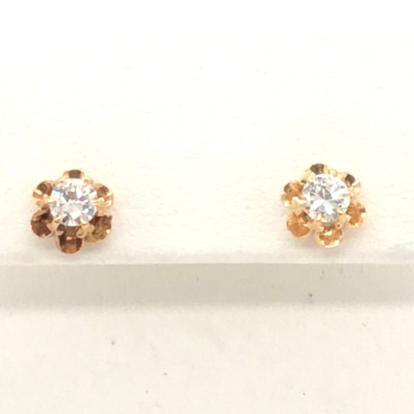 14K Rose Gold Diamond Earrings  CE0221