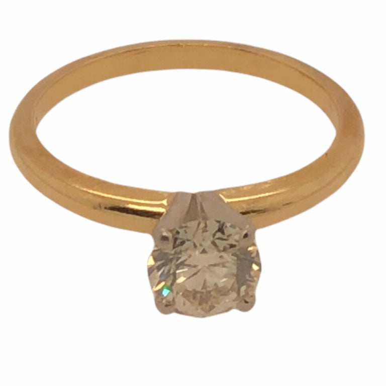 18K Yellow Gold Jabel Solitaire with Diamond  CR0240