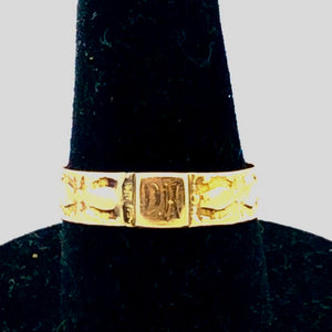 10K Yellow Gold Decorated Victorian Band  CR0261