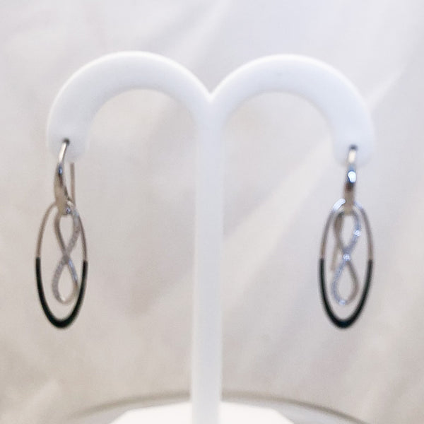 Sterling Silver Infinity in Loop Earrings   JSI0123