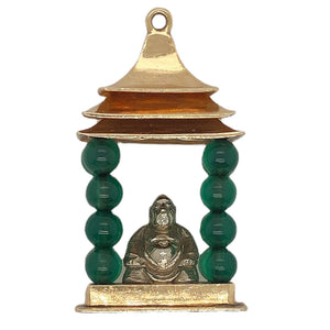 14K Yellow Gold Buddha in Pagoda Charm/Pendant  CPend0063