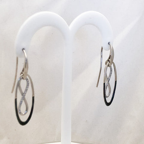 Sterling Silver Infinity in Loop Earrings   JSI0123