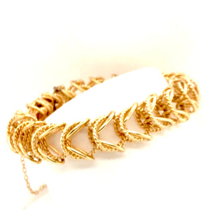 14K Yellow Gold Fancy Link Bracelet  CB0231