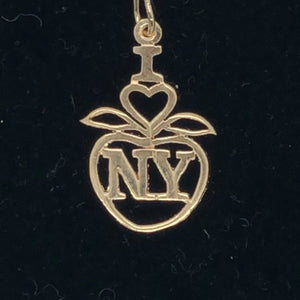 14K Yellow Gold NY Apple Charm   CPend0053