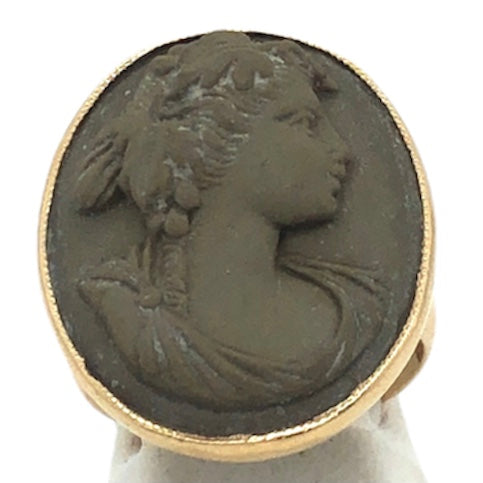 Gold Lava Cameo Ring  CR0266