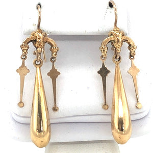 10K Yellow Gold Victorian Earrings  SI0399