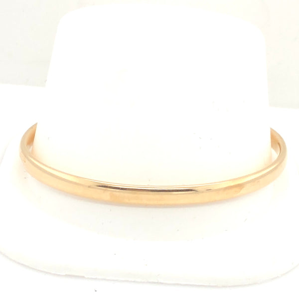 14K Yellow Gold Oval Bangle Bracelet  CB0230