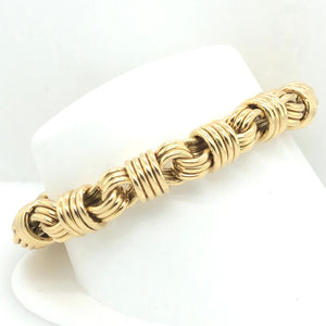 18K Yellow Gold Solid 4 Coil Knot Bracelet -  CB0222