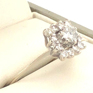 14K White Gold Diamond Ring  CR0317