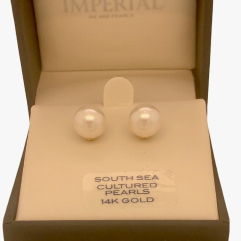 14K Yellow Gold South Sea Pearl Earrings  SI0380