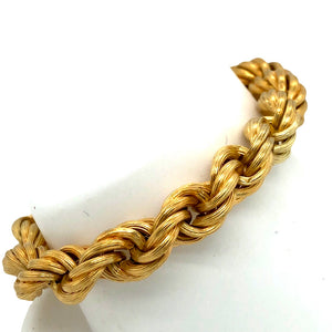 14K Yellow Gold Large Twist Bracelet   CB0114