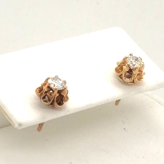 14K Rose Gold Diamond Earrings  CE0221